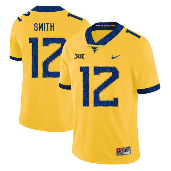 West Virginia Mountaineers 12 Geno Smith Yellow College Football Jersey Dzhi,We sell and wholesale West Virginia Mountaineers 12 Geno Smith Yellow College Football Jersey Dzhi on line form chian!